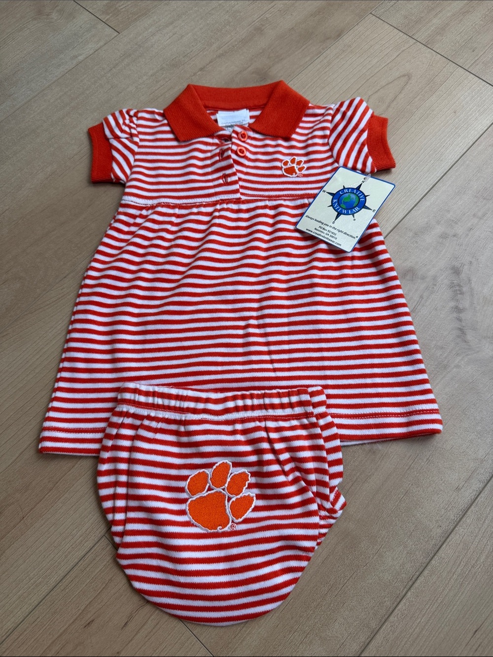 Clemson creative knitwear 0-3 months nwt set